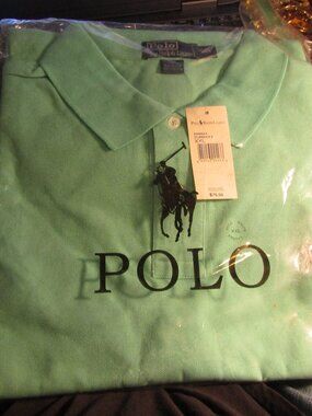 NEW IN PACKAGE POLO Men's Mint Green Short Sleeved XXL Shirt By Ralph Lauren